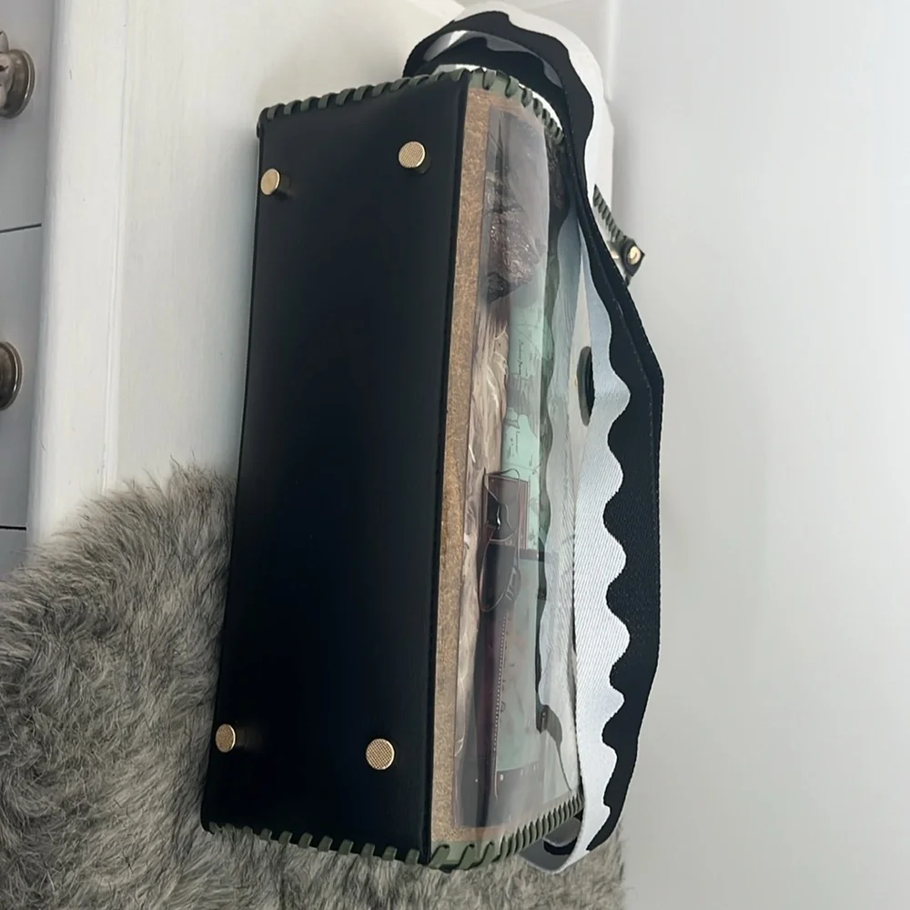 *SOLD* CHiP Bags modern style journey mountains ancient map compass tote purse - Picture 14 of 15